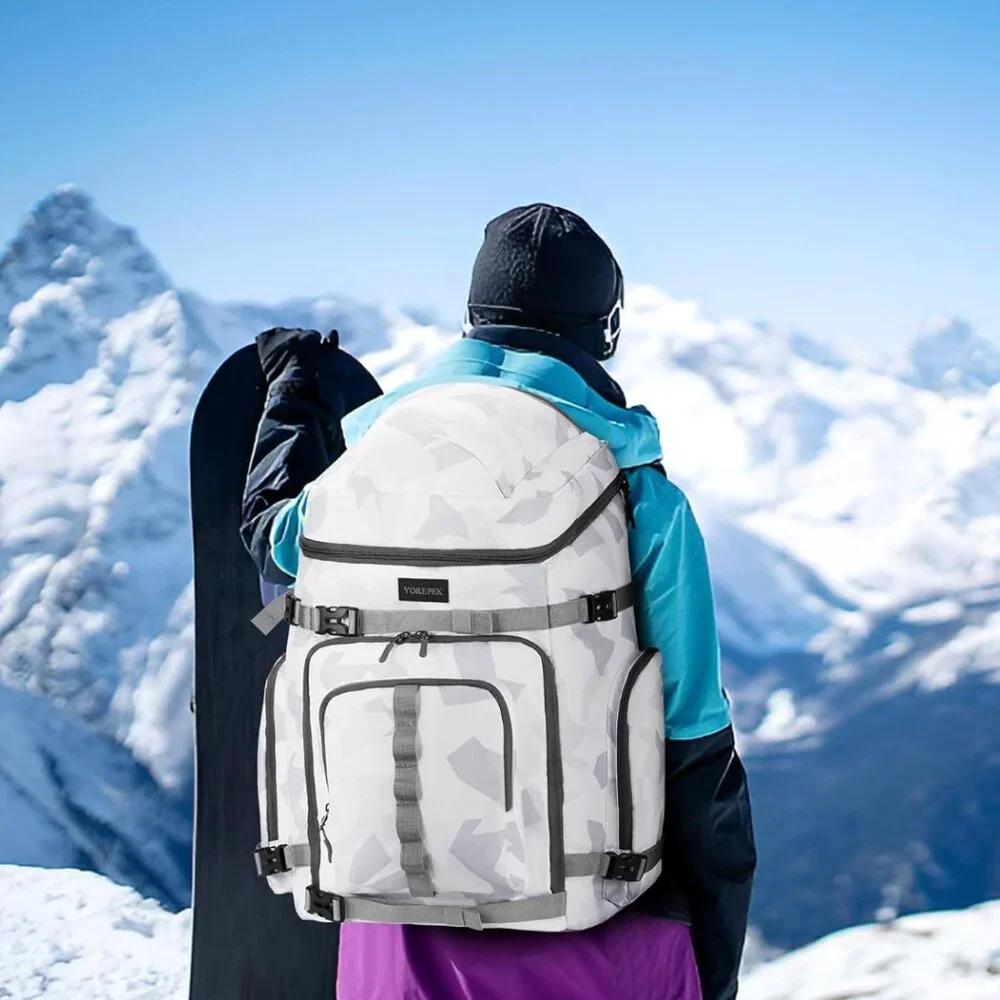 65L Ski Boot Bag Backpack – Waterproof Ski & Snowboard Gear Bag with 8 Pockets
